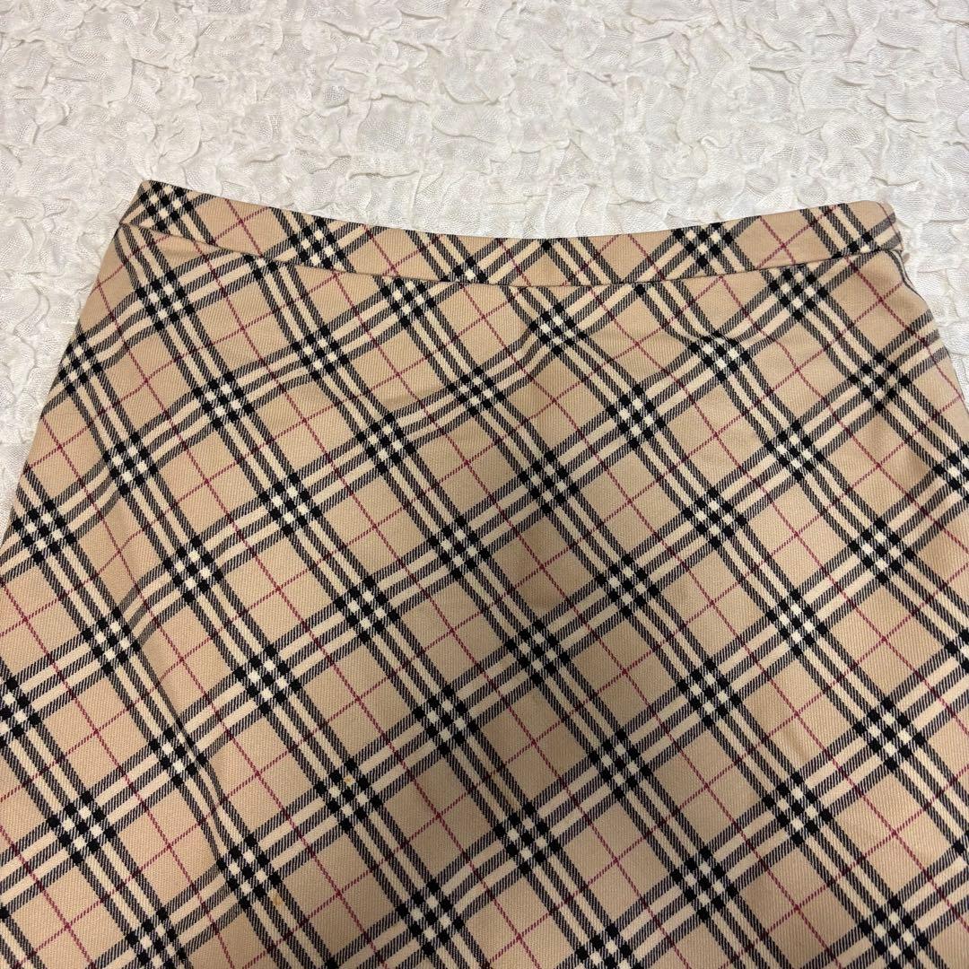 バーバリーブルーレーベル　膝丈ノヴァチェックスカート