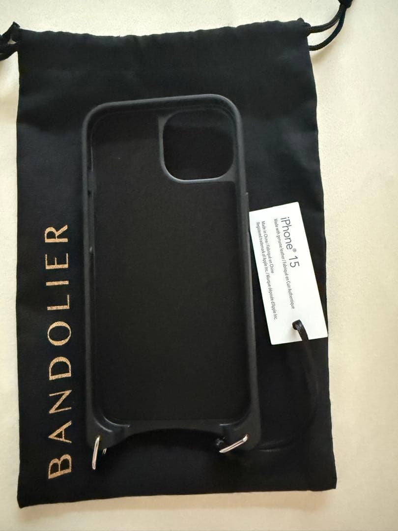 新品 未使用BANDOLIER iPhone 15用ケース ブラック