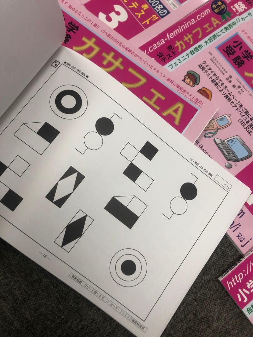 カーサ・フェミニナ　小学校受験　カサフェA　12冊書き込み解答無