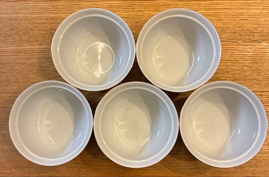 ミ*ク様 翔山窯　黄地唐子　蓋付き丼ぶり揃　5客　色絵　どんぶり　雑煮碗　中鉢