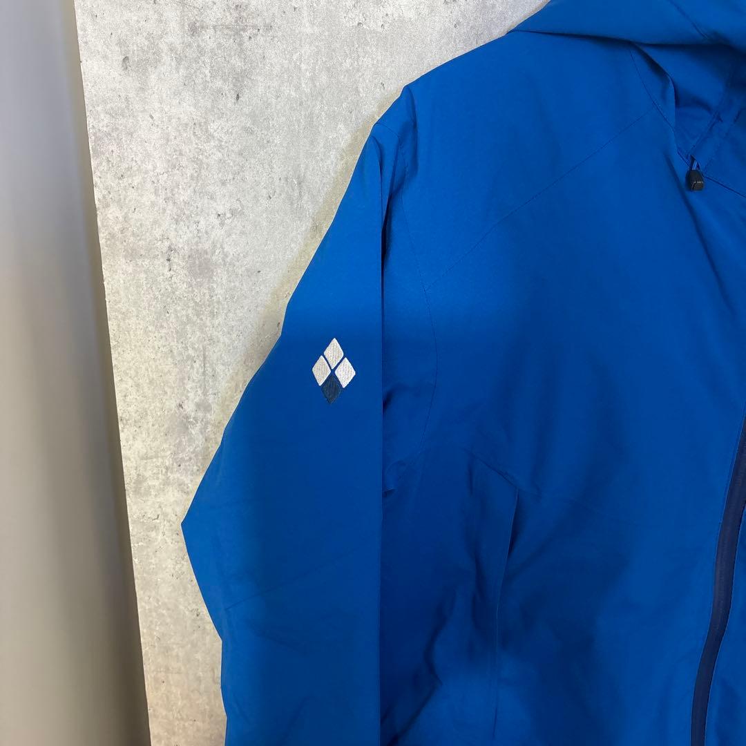 【美品 】モンベル パウダーステップパーカ ブルー S スノースポーツ