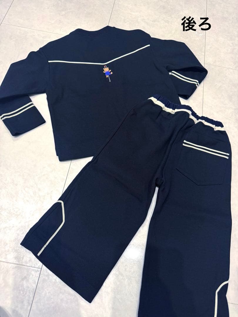 familiar◉美品上下2点セットトレーナー8分丈ワイド100入園セレモニー