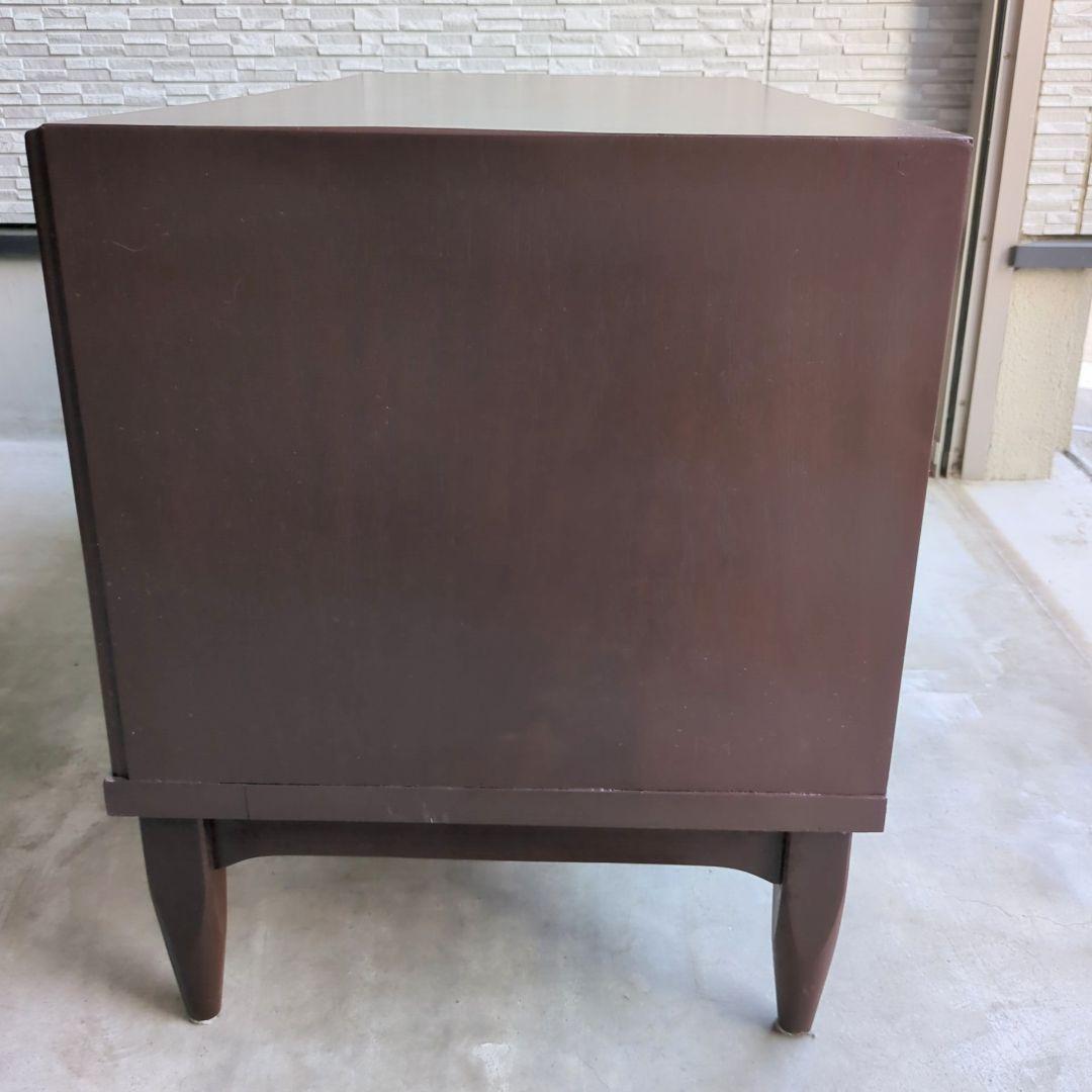 USヴィンテージ♦木製 テレビボード 米軍 ブラウン 60×102×48