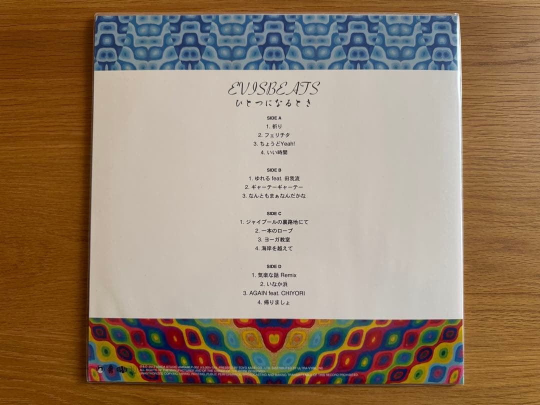 EVISBEATS ひとつになるとき　レコード 2LP レア 美品