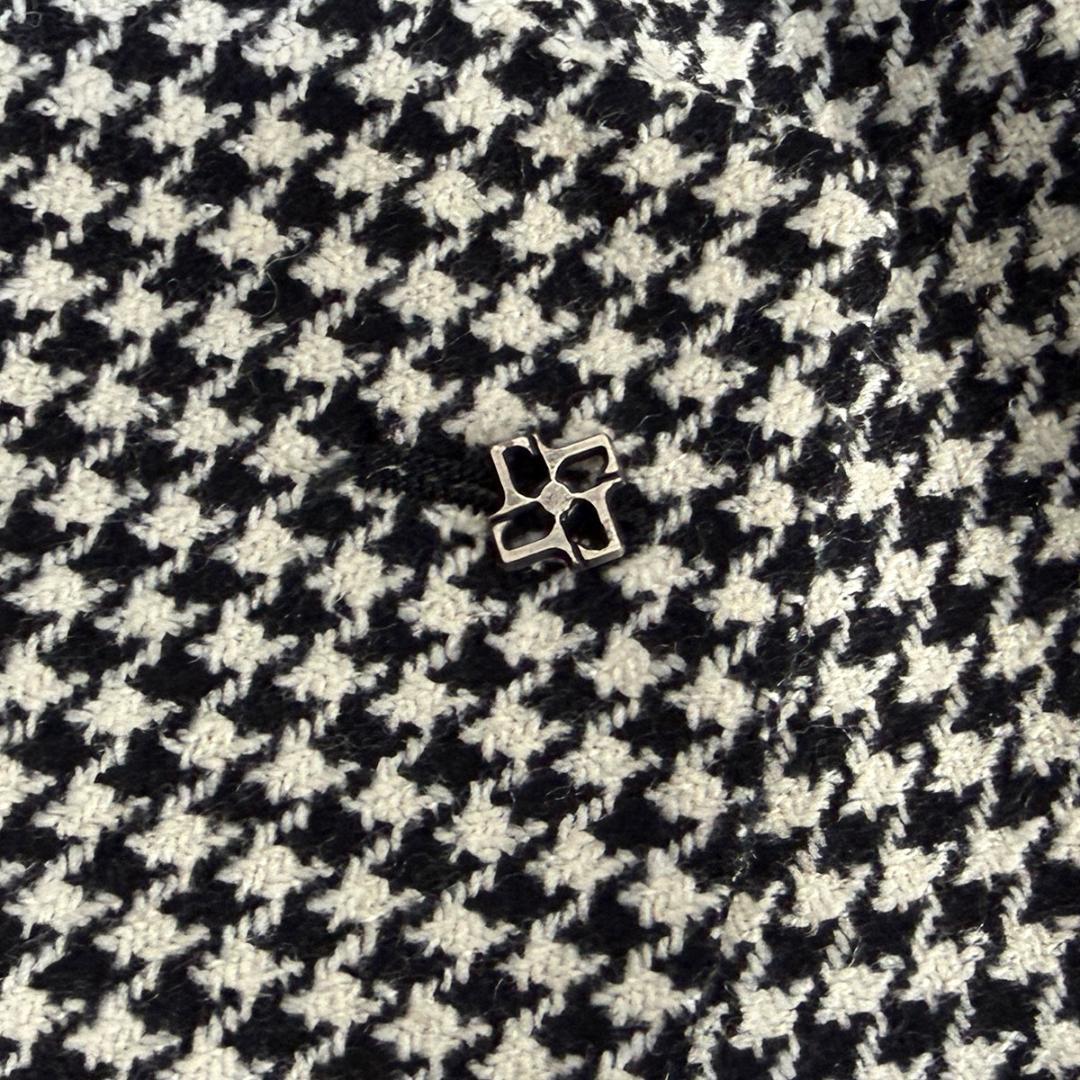 J6332 新品 タリアトーレ ダカールカシミヤ混ハウンドトゥースジャケット52