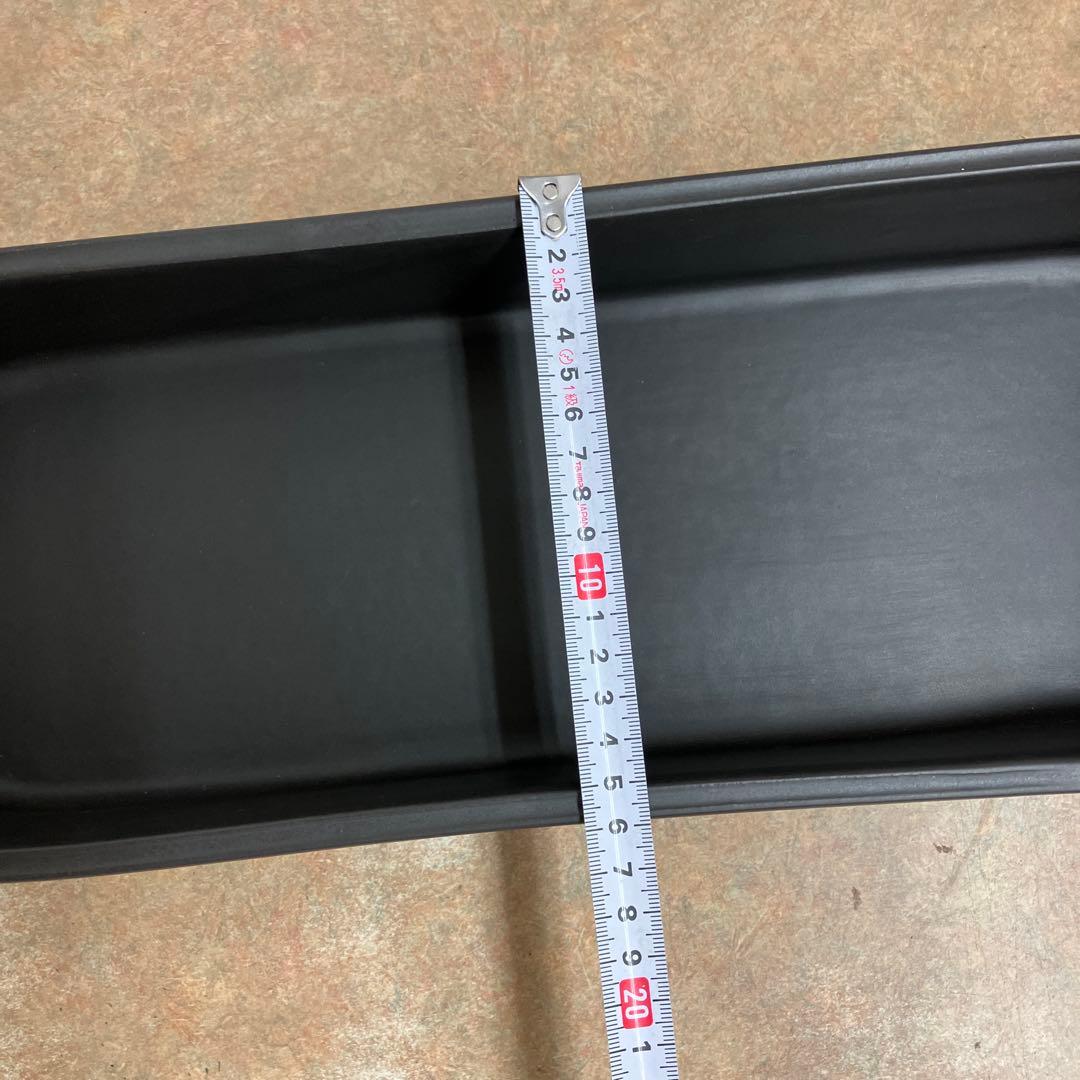 信楽焼楕円形花器水盤黒