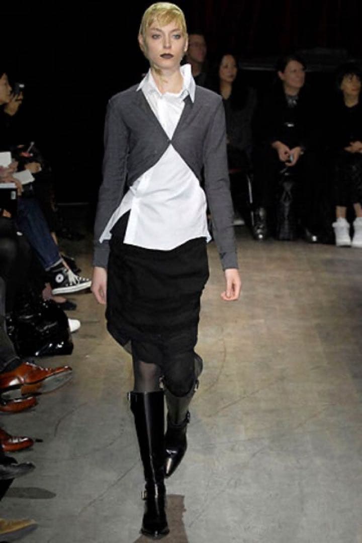 JUNYA WATANABE コムデギャルソン　異素材切り替え　ラップスカート