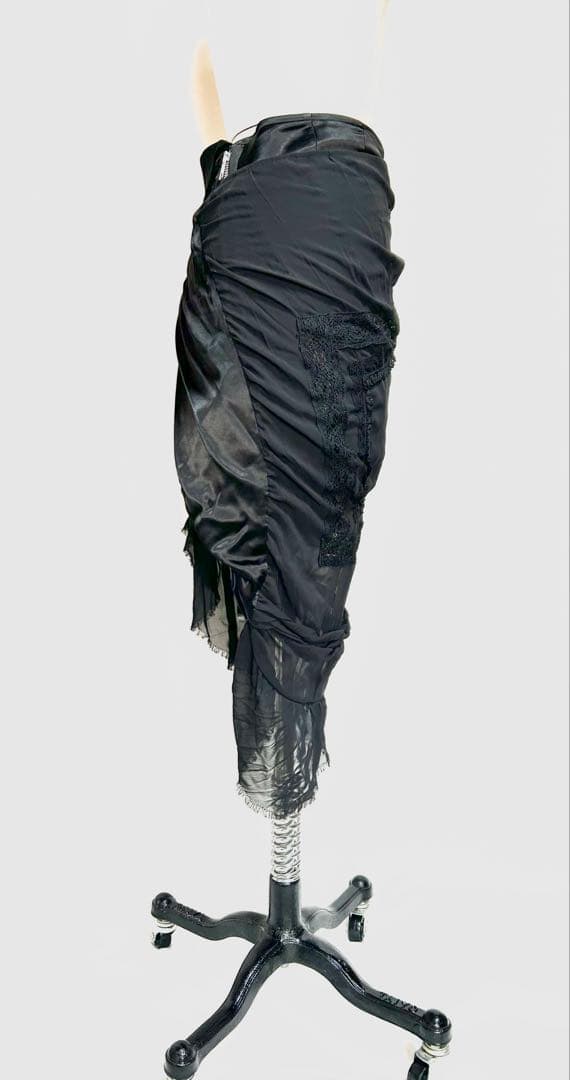 JUNYA WATANABE コムデギャルソン　異素材切り替え　ラップスカート