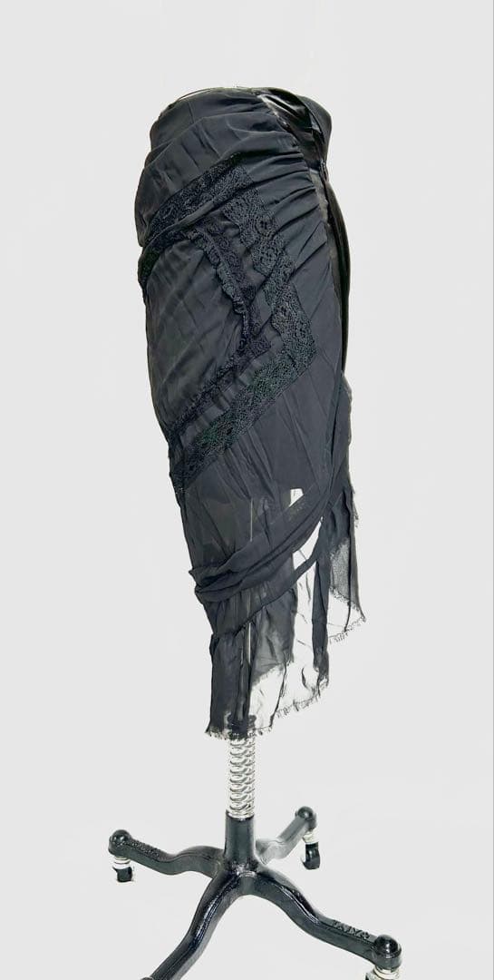 JUNYA WATANABE コムデギャルソン　異素材切り替え　ラップスカート