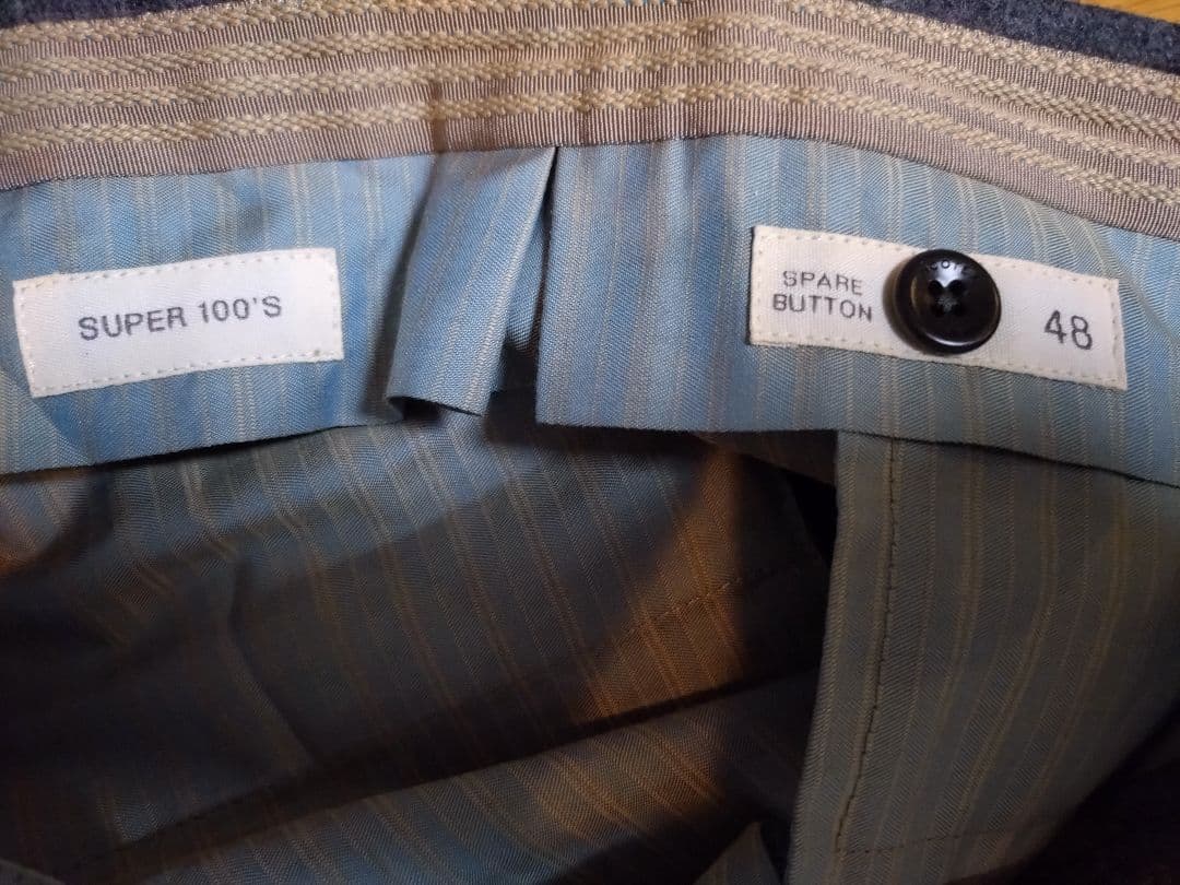 美品　INCOTEX　インコテックス　ウールパンツ　秋冬物 48 グレー