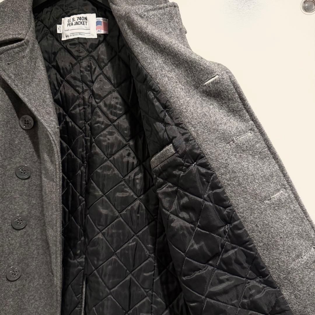 美品‼️Schott ピーコート USA製 グレー ショット キルティング 40L