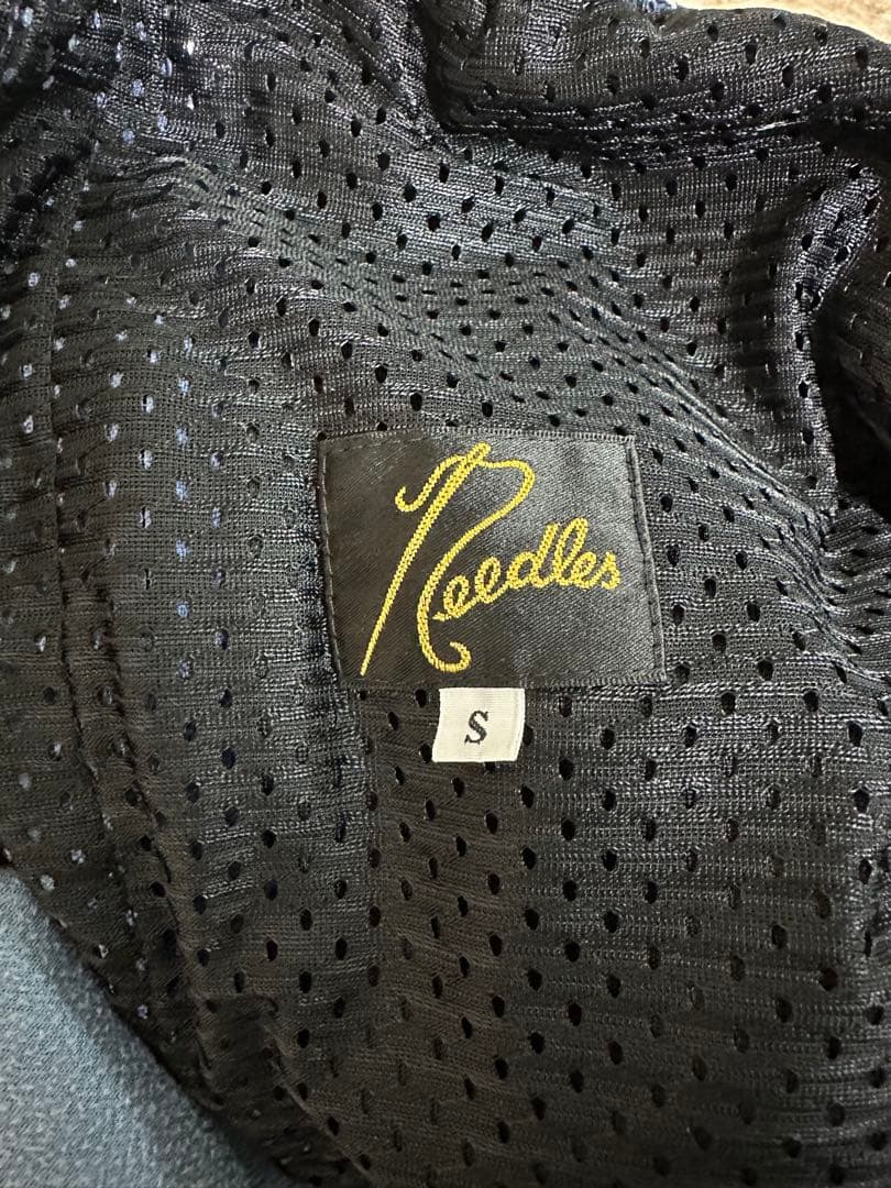 Needles トラックパンツ S グレー 蝶刺繍