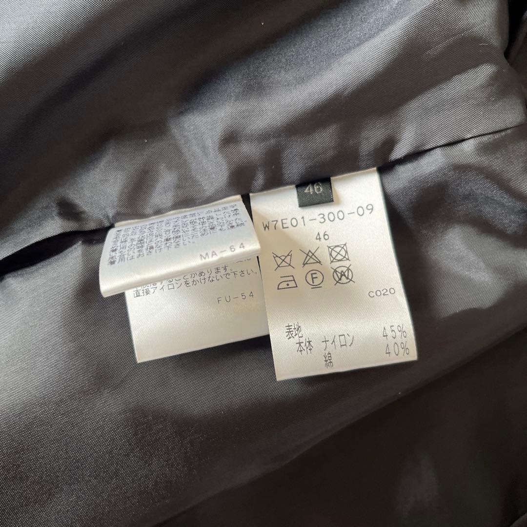 美品　大きいサイズ46 トゥービーシック　ノーカラーツイードジャケット