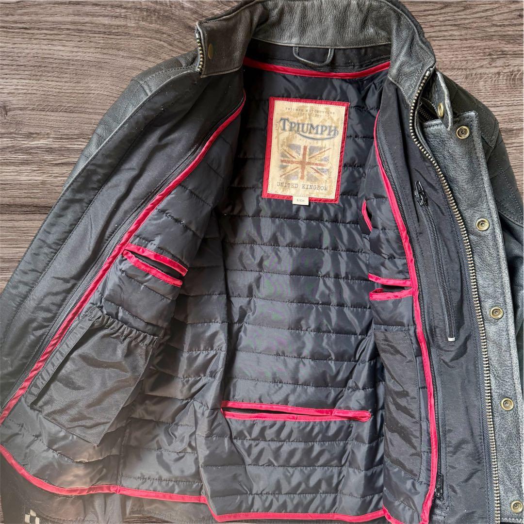 新品タグ付 トライアンフ カフェレーサー レザージャケット TRIUMPH