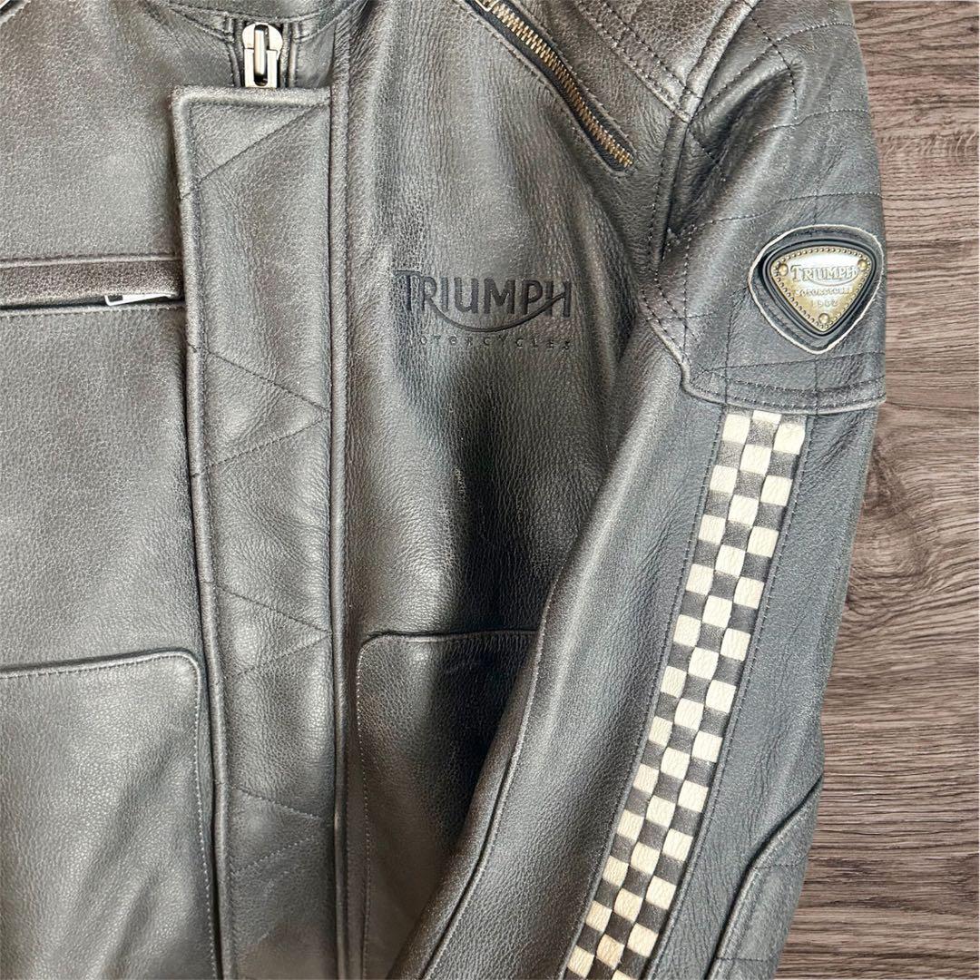 新品タグ付 トライアンフ カフェレーサー レザージャケット TRIUMPH