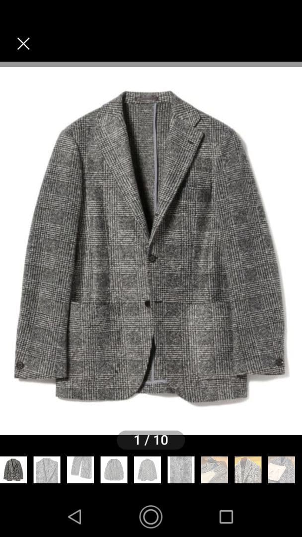 BEAMS F / EASY グレンチェック ジャケット　春秋冬