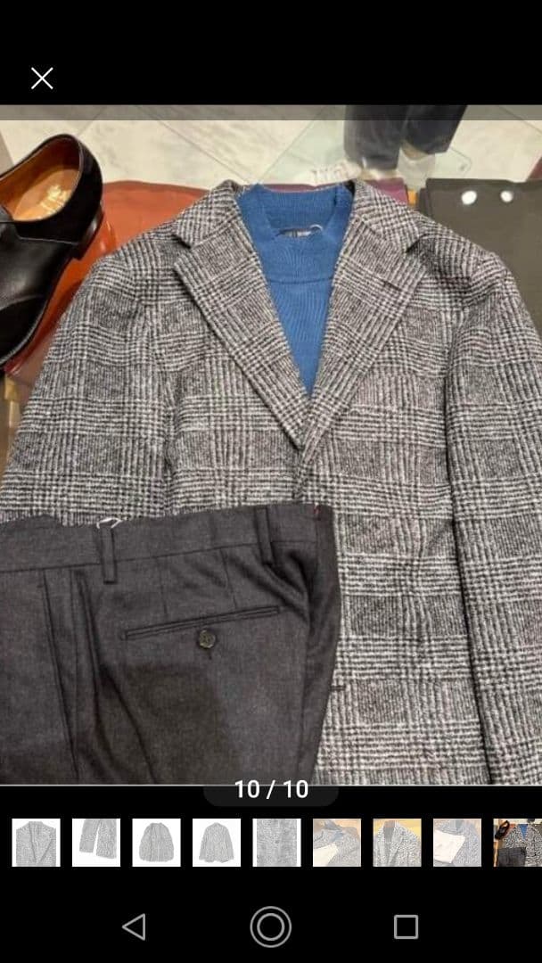 BEAMS F / EASY グレンチェック ジャケット　春秋冬