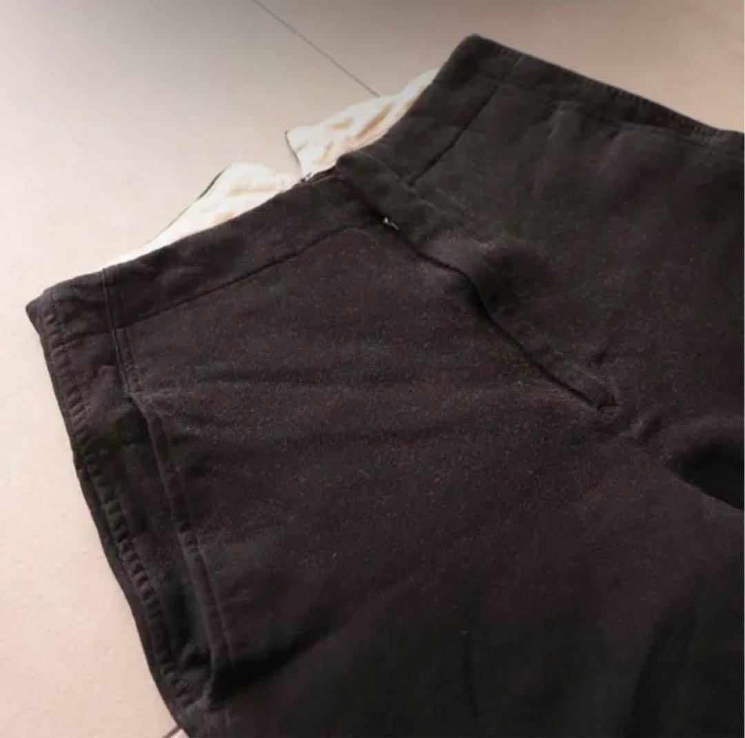 コムデギャルソン コムコム 裾ボタン切り替え ハイウエストスラックス