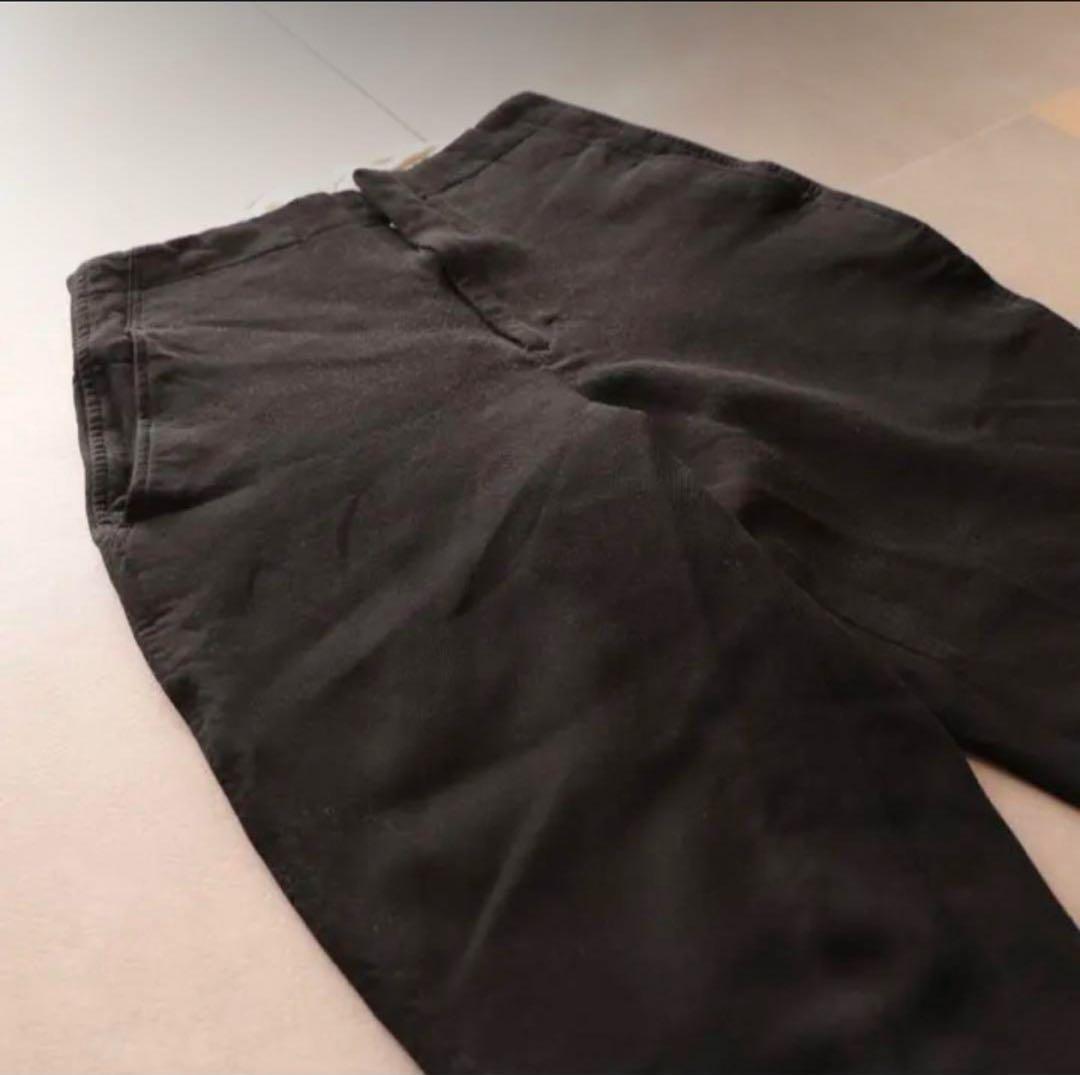 コムデギャルソン コムコム 裾ボタン切り替え ハイウエストスラックス