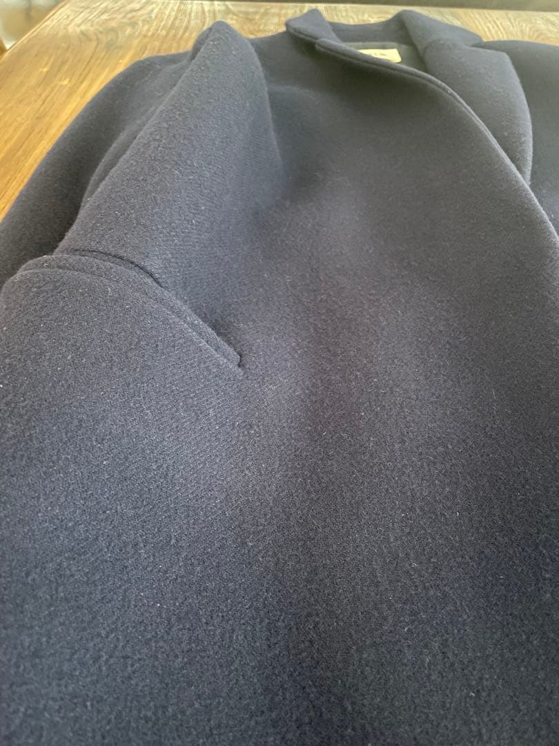 ENFOLD エンフォルド コクーン カシミア混 ネイビー タグ保管