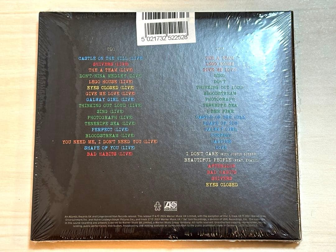 直筆サイン入りポスター付き エドシーラン 2枚組CDアルバム 新品