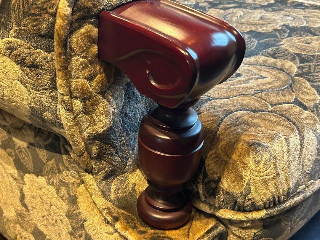 希少　金華山織　ベロア生地　ヴィンテージ　3Pソファ　アンティーク　レトロ　IZ