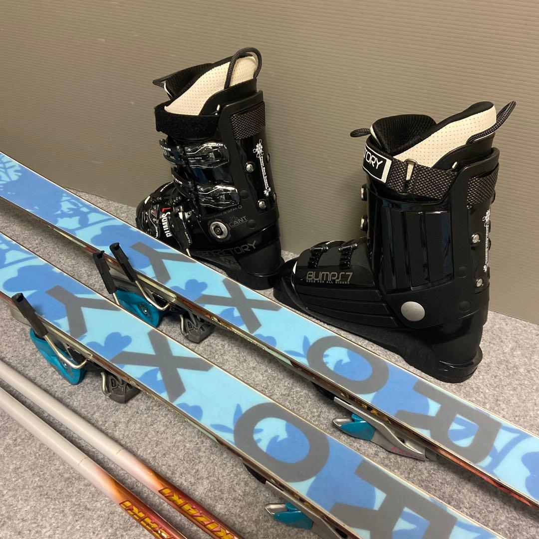 ★ 美品★メンテ済　大人スキーセット 板ROXY 162cm ブーツ26cm