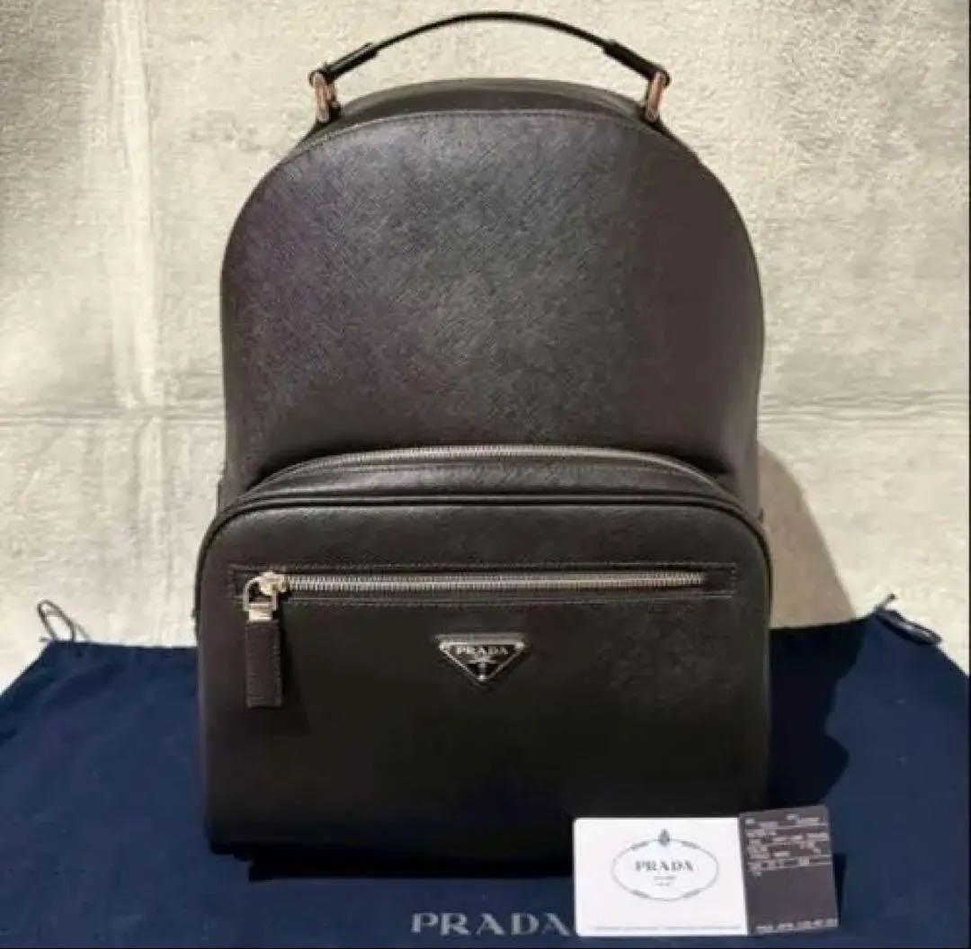 セール中 PRADA プラダ リュック サフィアーノレザー RFID認証済 黒