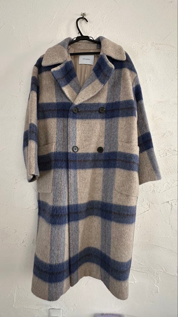 HELIOPOLE　エリオポール チェスター　シャギーチェック　コート