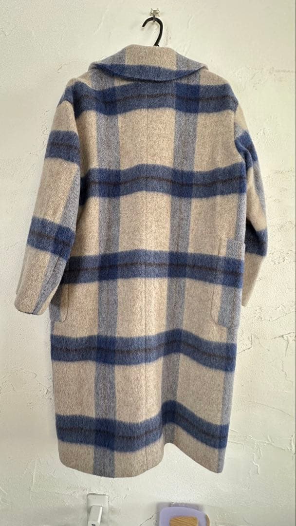 HELIOPOLE　エリオポール チェスター　シャギーチェック　コート