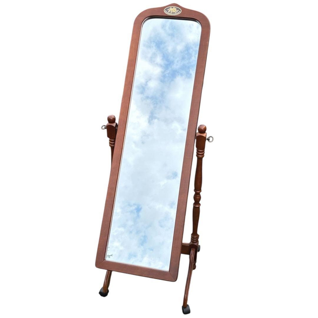 アンティーク FLOWERGARDEN 姿見 スタンド ミラー 150cm 鏡