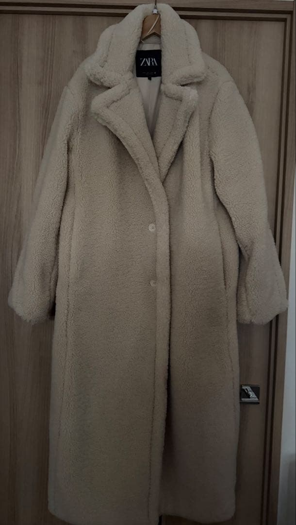 ZARA テディベアコート　ホワイト