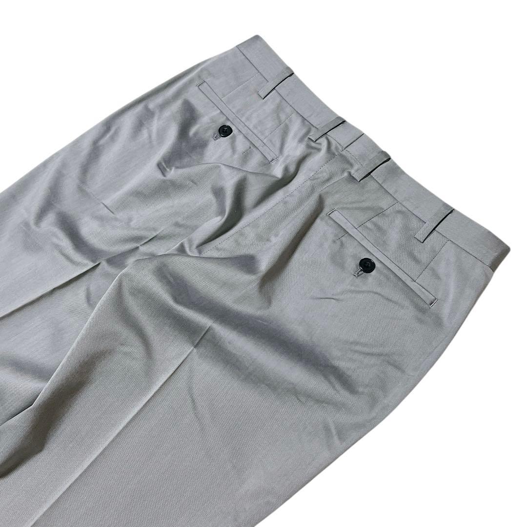 極美品 バーバリーブラックレーベル スーツセットアップ パンツタグ付 グレー M