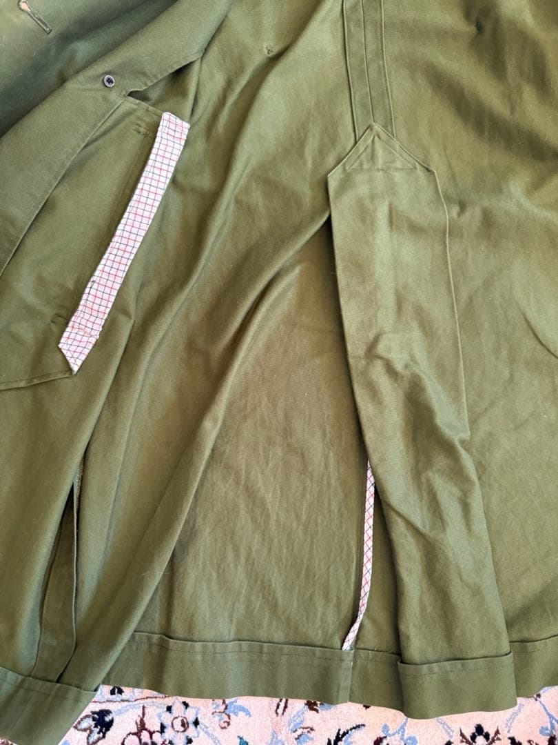 美品45R ✳︎オリーブグリーン トレンチコート　サイズ2