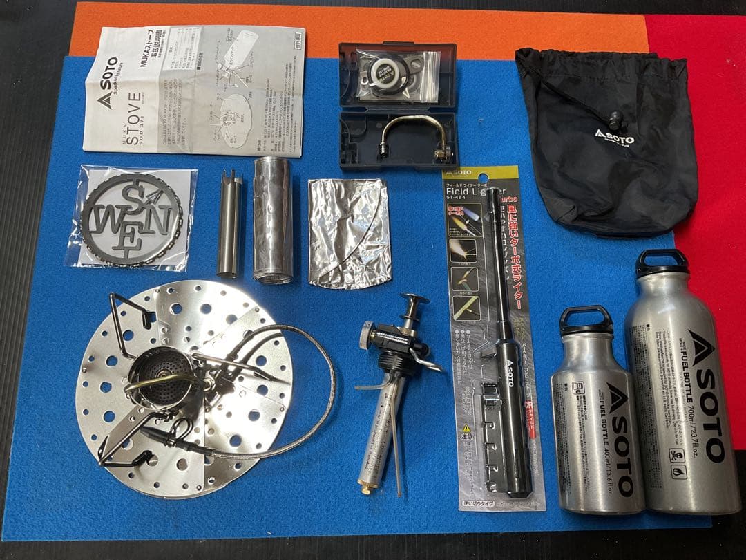 SOTO MUKAストーブ　メンテナンス済み動作良好！新品付属品多数付きセット