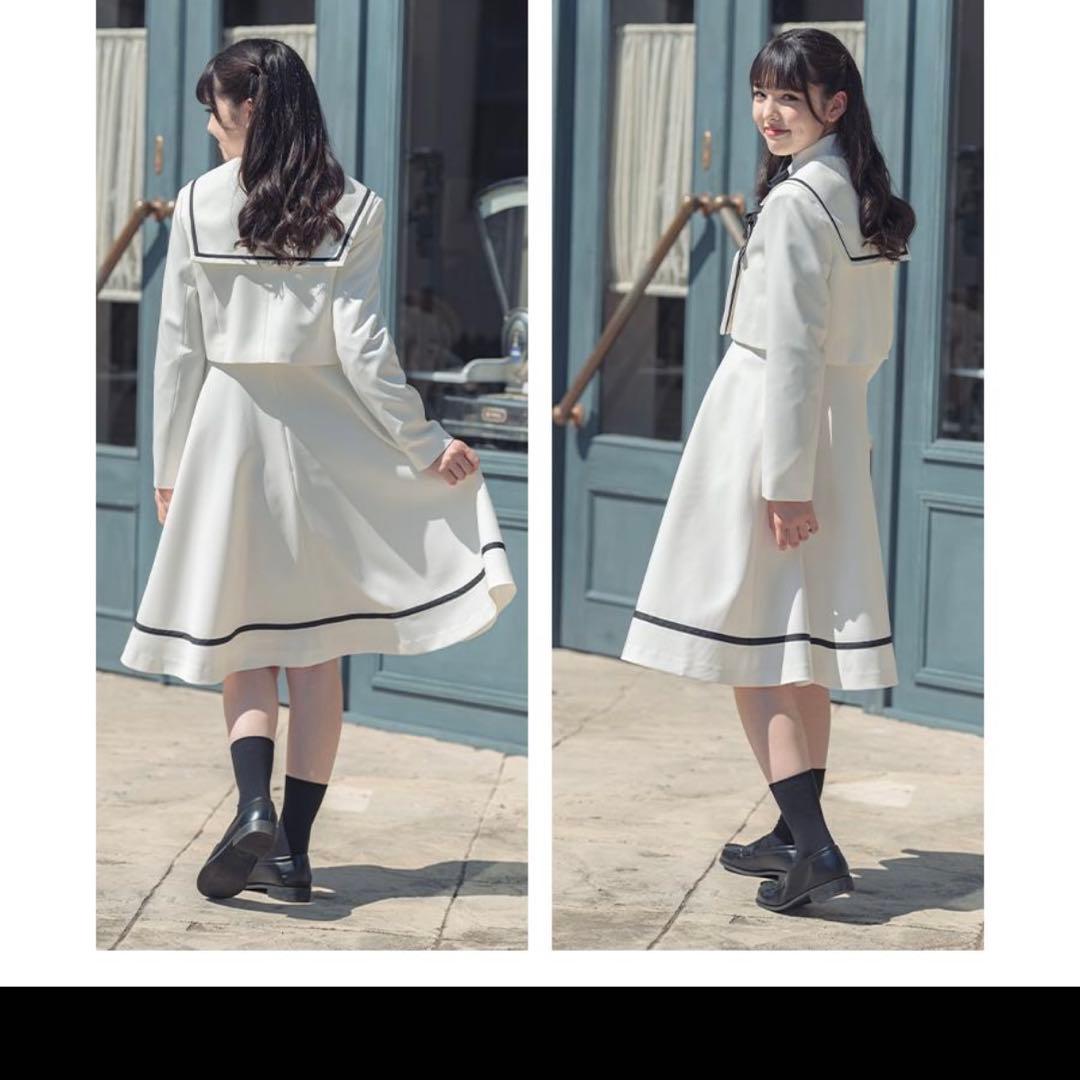 アリサナ✨セーラースーツ165cm卒業式 卒服ティファニー　女の子 フォーマル白