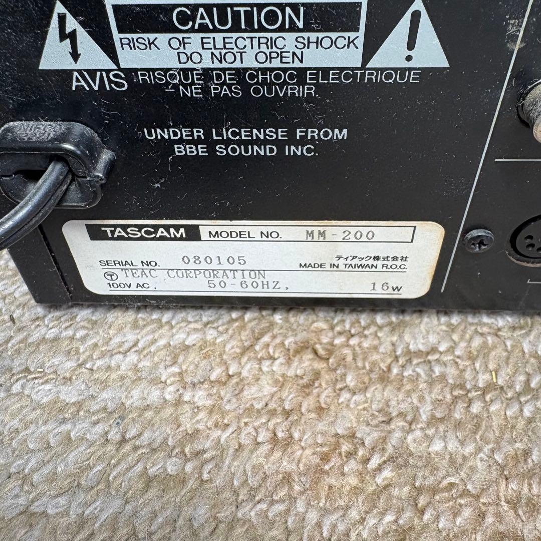 【動作良好】TASCAM MM-200 アナログミキサー ステレオ8チャンネル