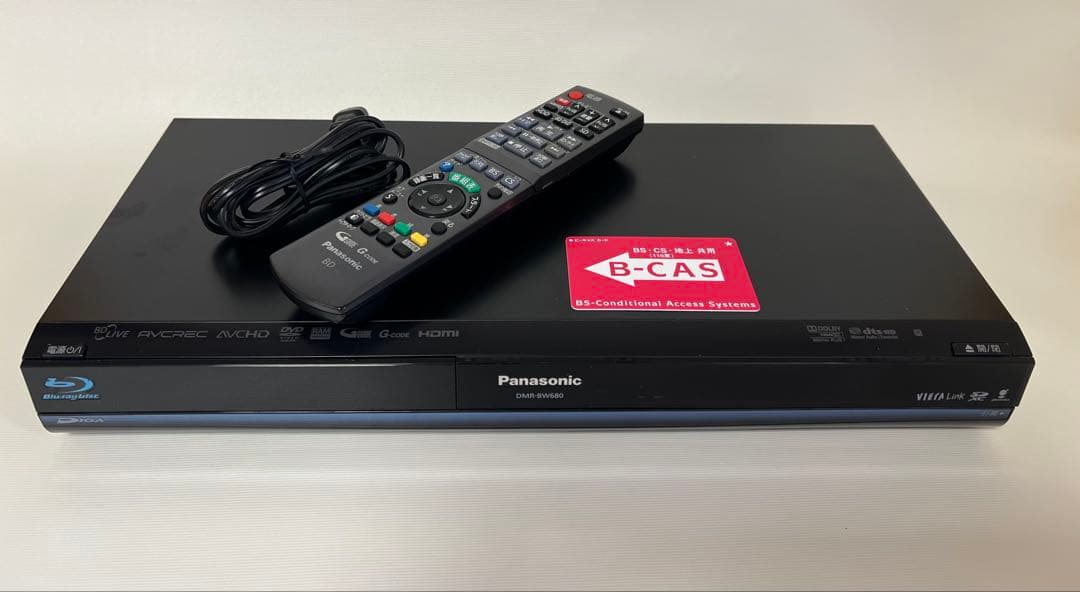 2番組同時録画★Panasonic ブルーレイレコーダーBW680・動作OK