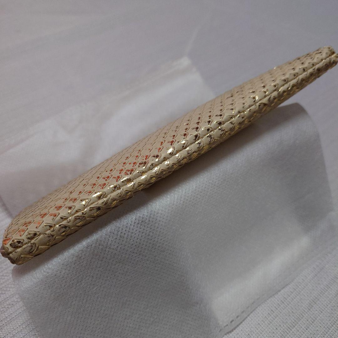 ATAO シャンパンゴールド パイソン長財布