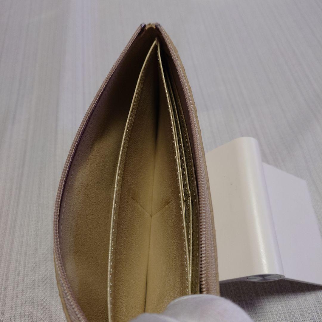 ATAO シャンパンゴールド パイソン長財布