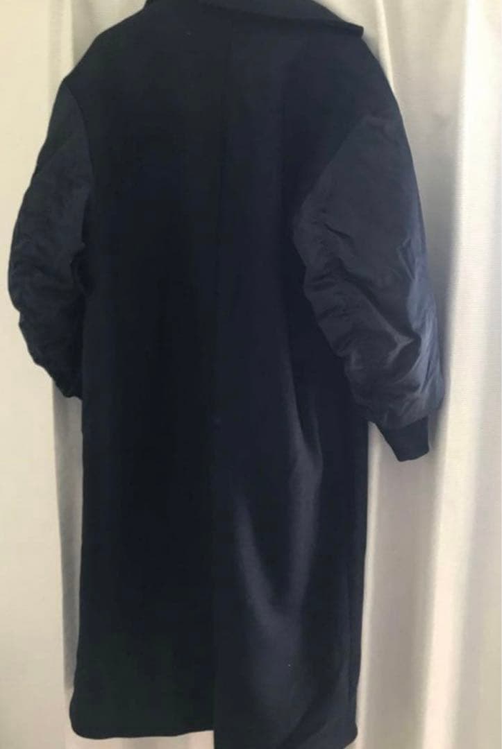 ZARA マッチングボンバーコート ネイビー×グリーン mサイズ