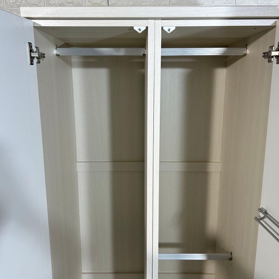 ニトリ ワードローブ クエスT 幅80cm ミラー付き 衣類収納 I022