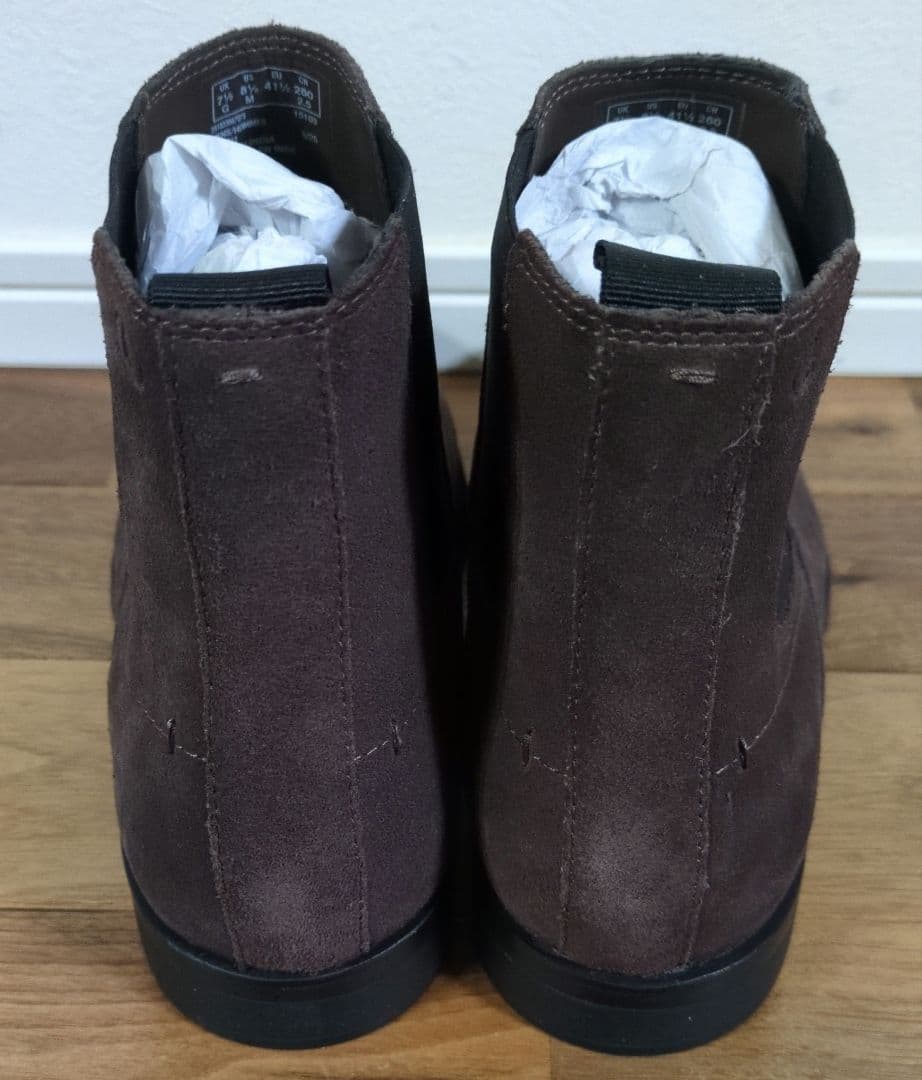 ◆新品◆【Clarks】サイドゴアブーツ Dark Brown 25.5cm