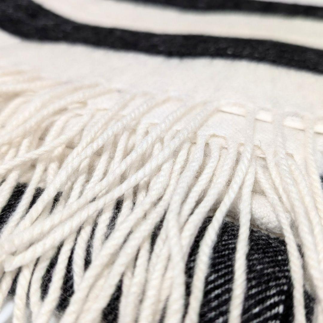 新品✨マッキントッシュ フィロソフィー・カシミヤ混 ボーダーマフラー