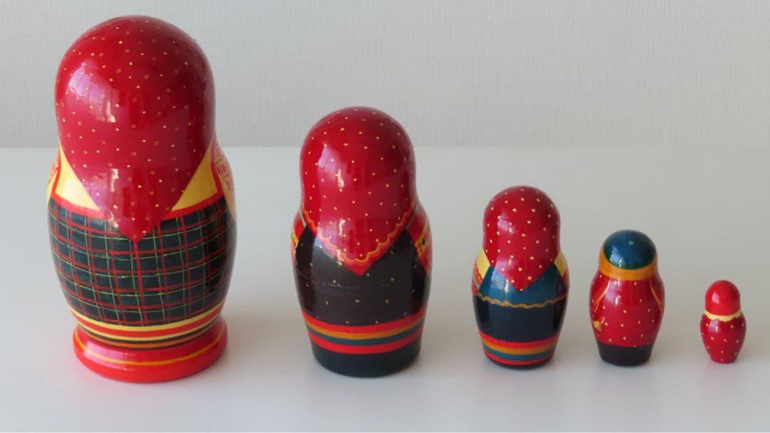 ロシアのマトリョーシカ 5個セット