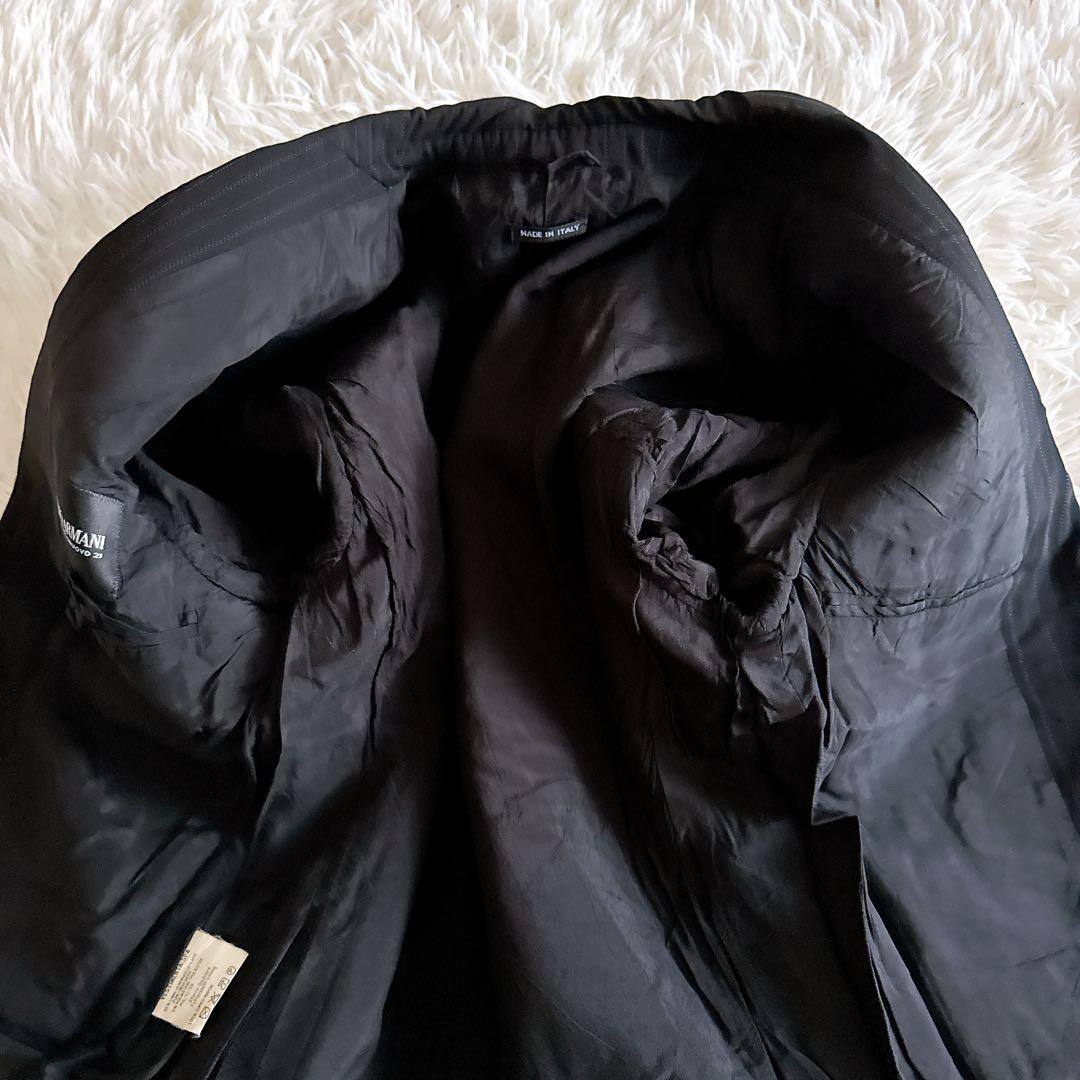 ジョルジオアルマーニ スーツ セットアップ ストライプ柄 ブラック 黒