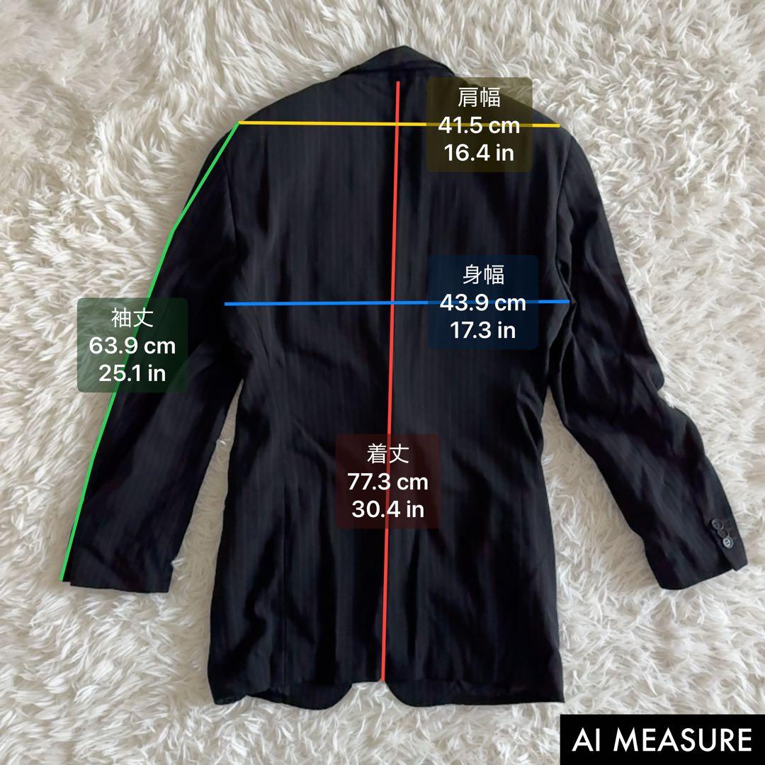 ジョルジオアルマーニ スーツ セットアップ ストライプ柄 ブラック 黒