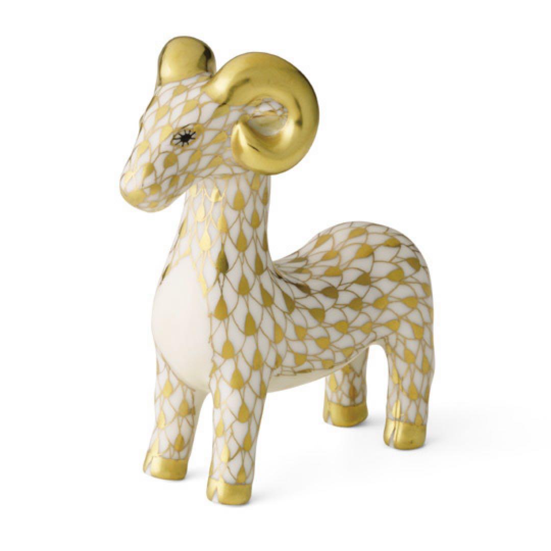 専用です♪新品　Herend／ヘレンド　ひつじ／羊／未（ゴールド）