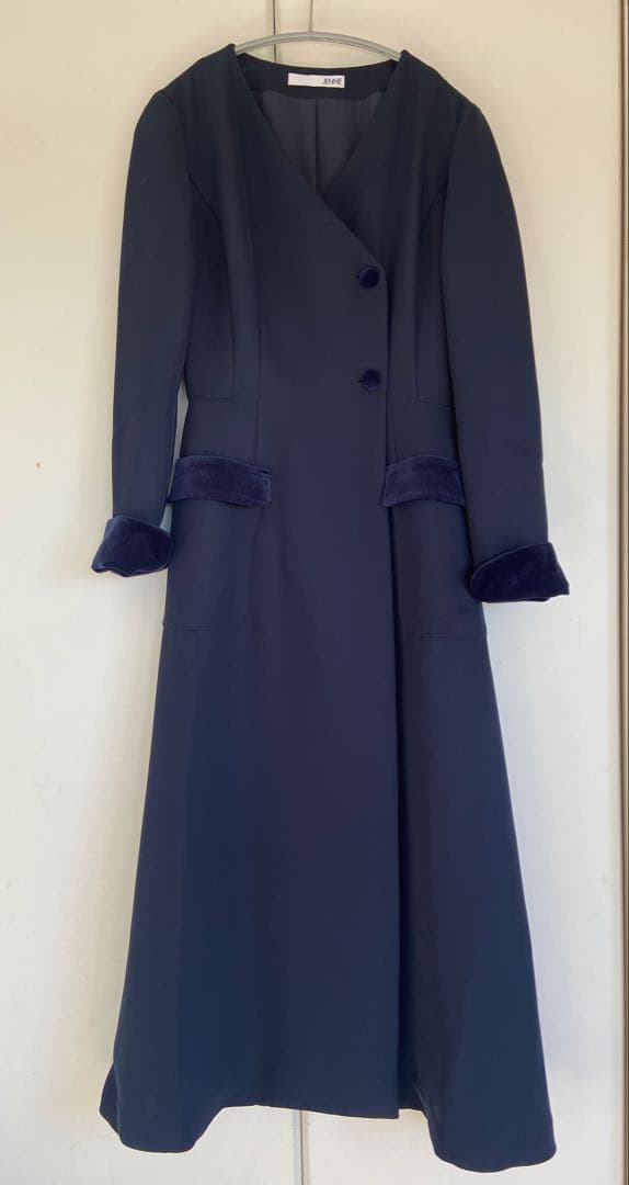 ネイビー Aライン ワンピース