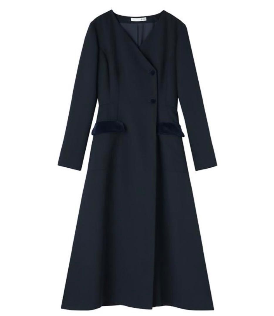 ネイビー Aライン ワンピース